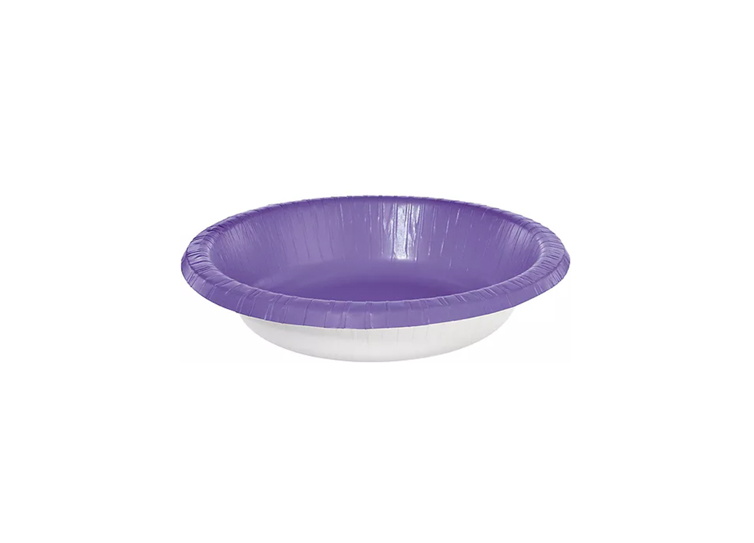 Purple Paper Bowls, 20oz, 20ct