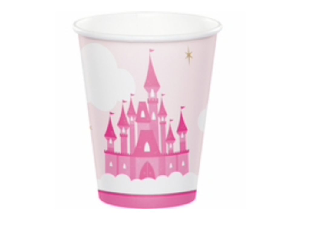 Princess Birthday Paper Cups, 9oz, 8ct