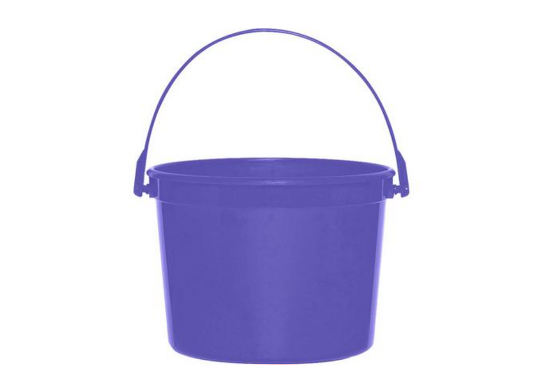 Purple Plastic Favor Bucket, 1ct