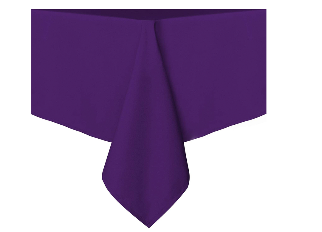 Rectangular Purple Polyester Cloth Table Cover