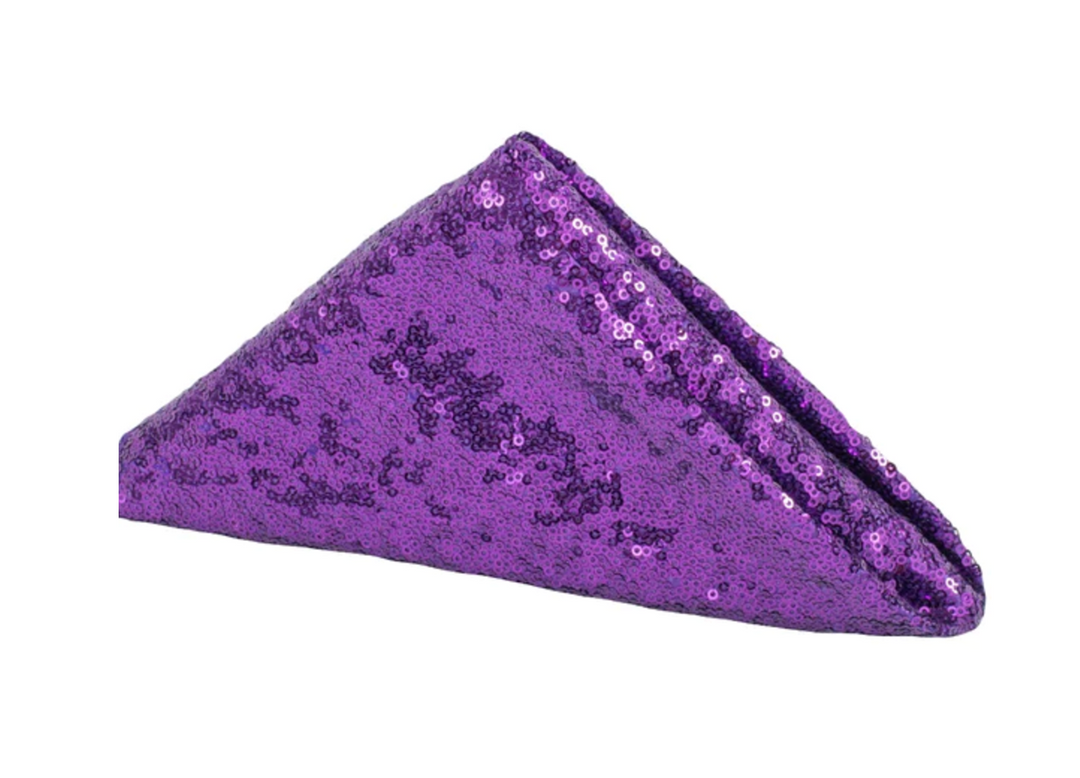 Purple Sequin Dinner Napkins