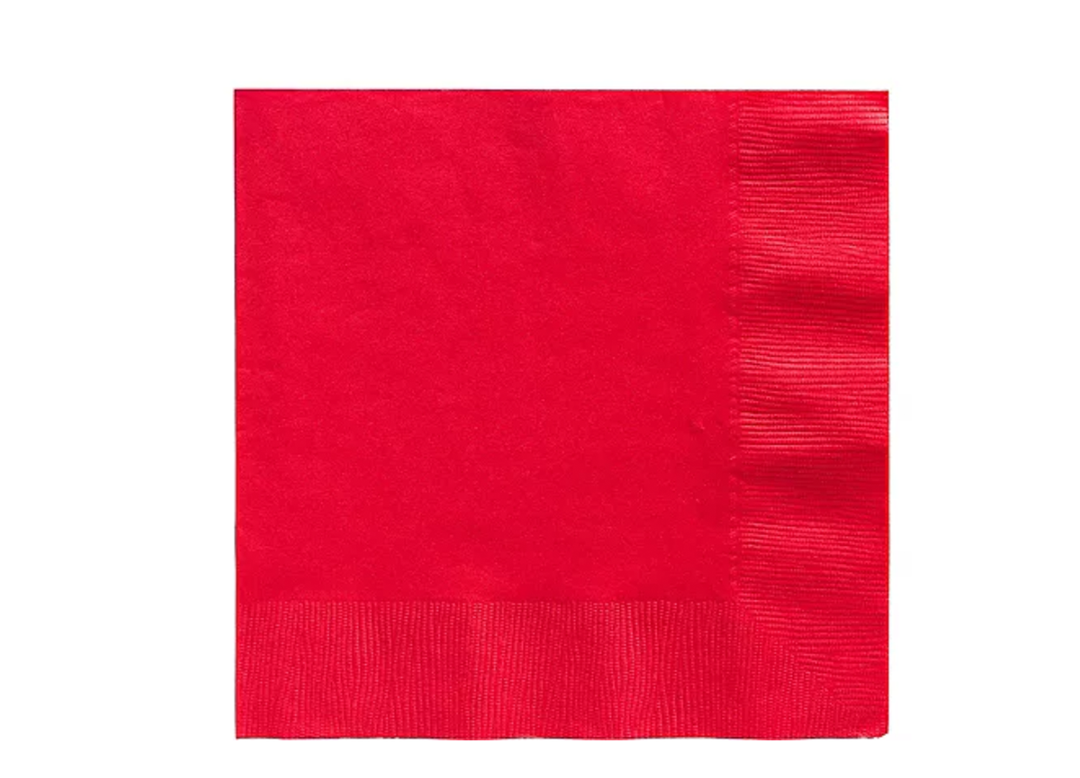 Red Paper Lunch Napkins