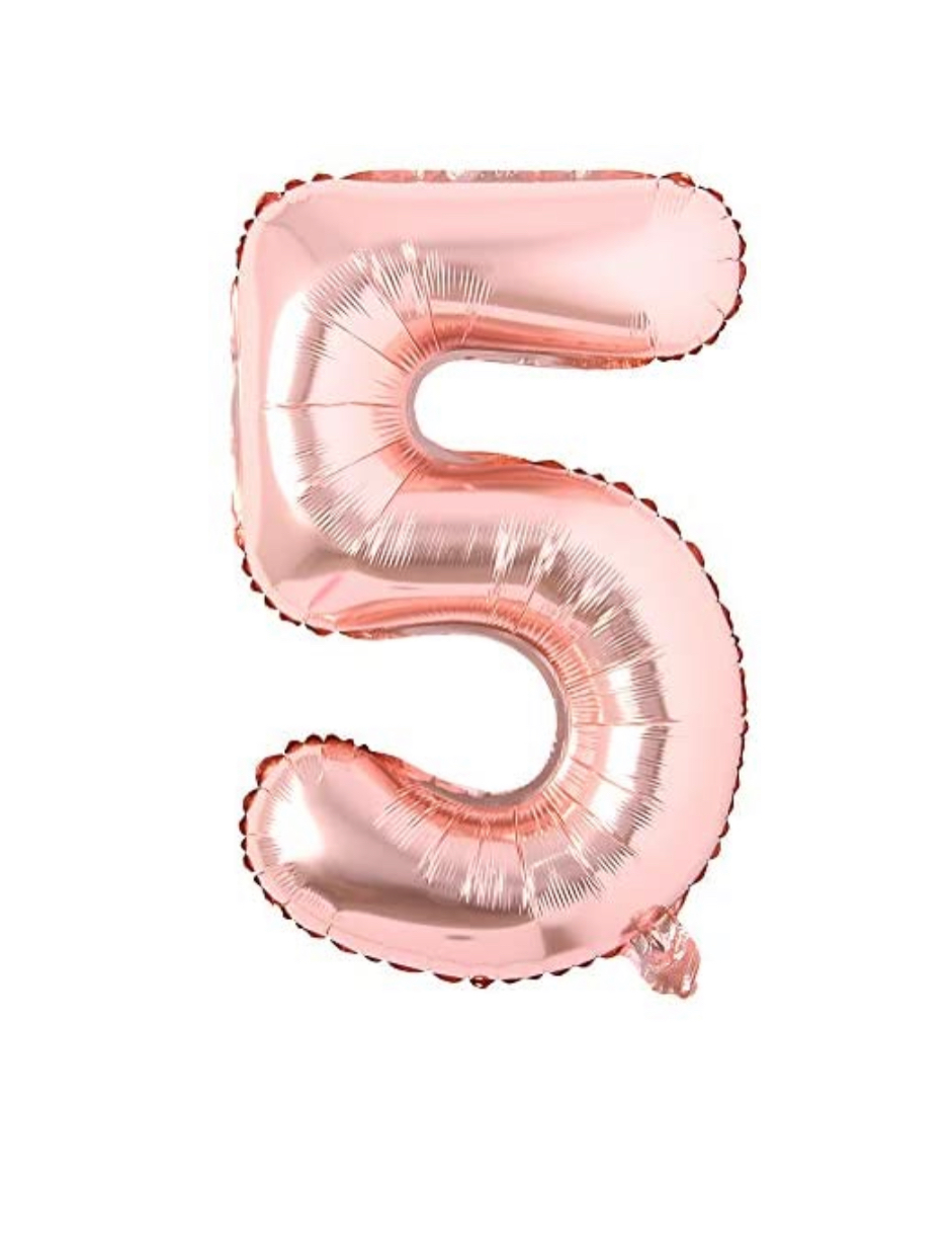Rose Gold Number 5 Balloon