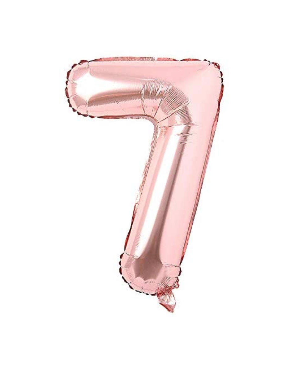Rose Gold Number 7 Balloon