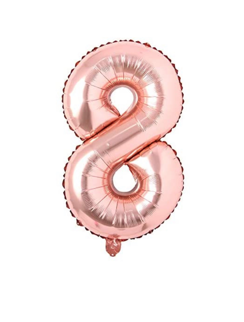 Rose Gold Number 8 Balloon