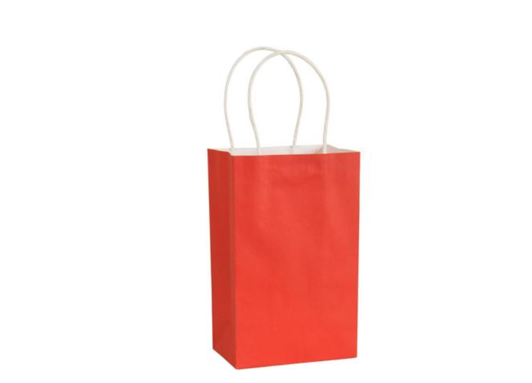 Red Small Kraft Paper Bag -12 ct