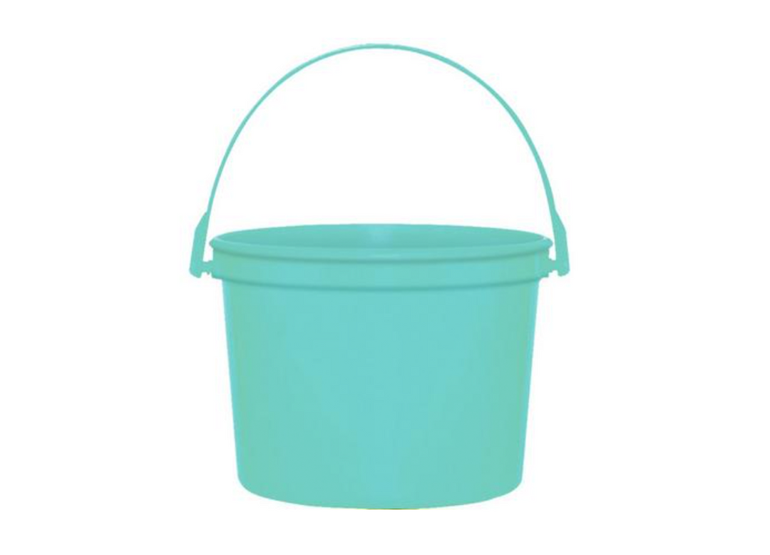 Robin Egg Plastic Favor Bucket, 1ct