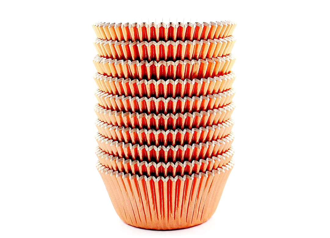 Metallic Rose Gold Cupcake Liners