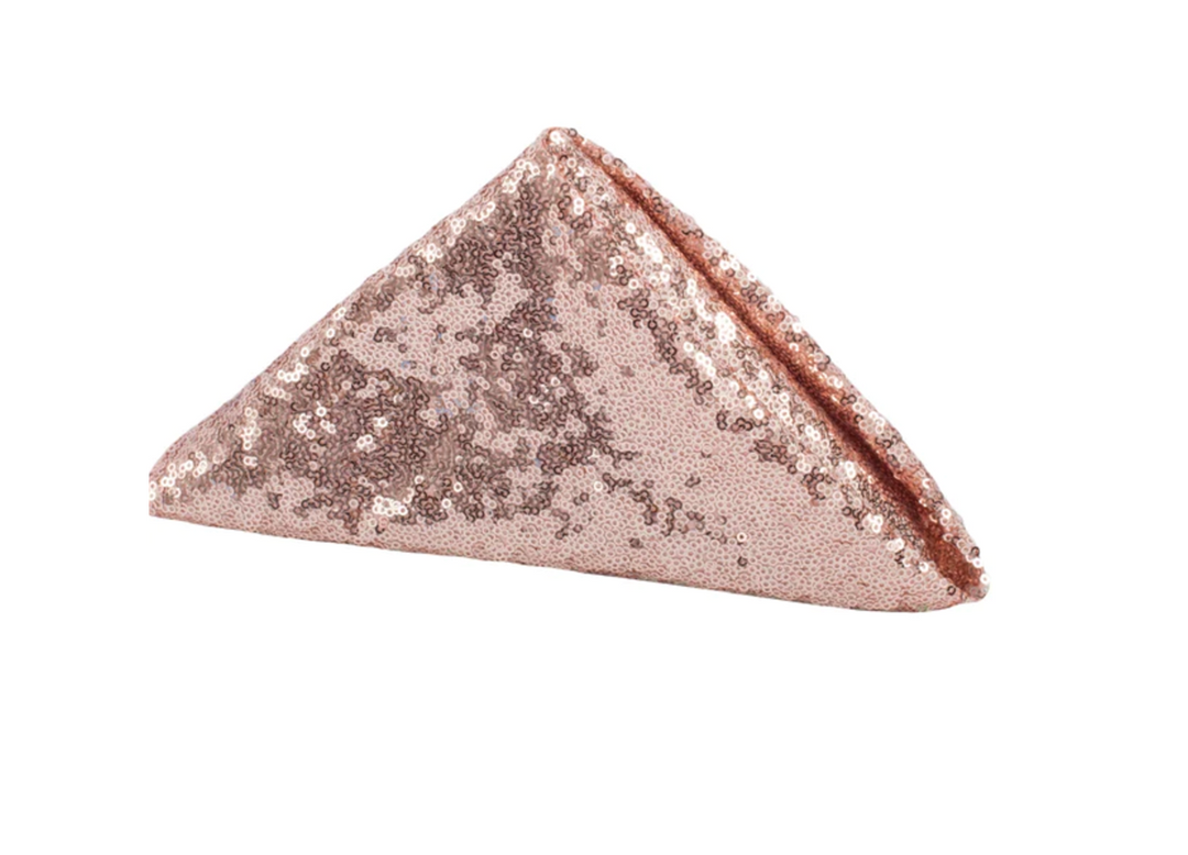 Rose Gold Sequin Dinner Napkins