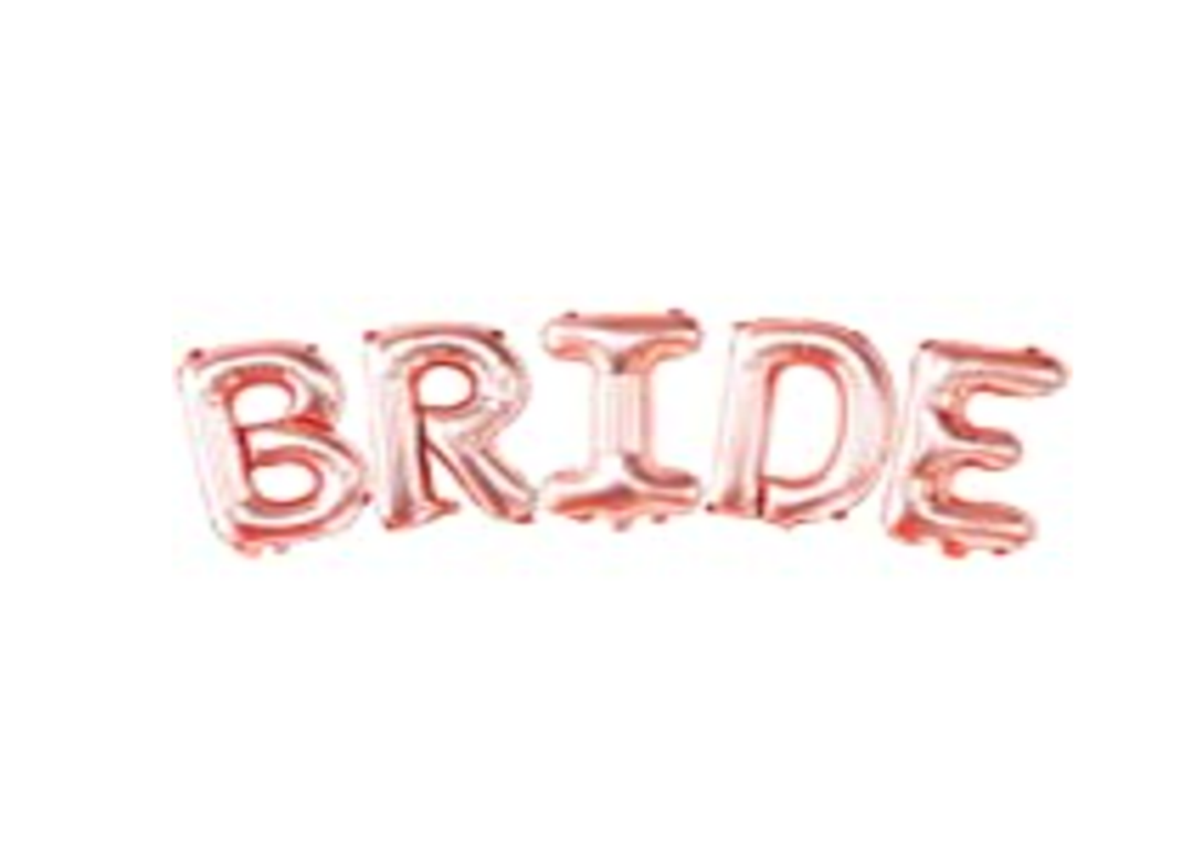 Rose Gold "BRIDE" Mini Air Filled Balloon, Balloons for Shower Bachelorette Party Decorations