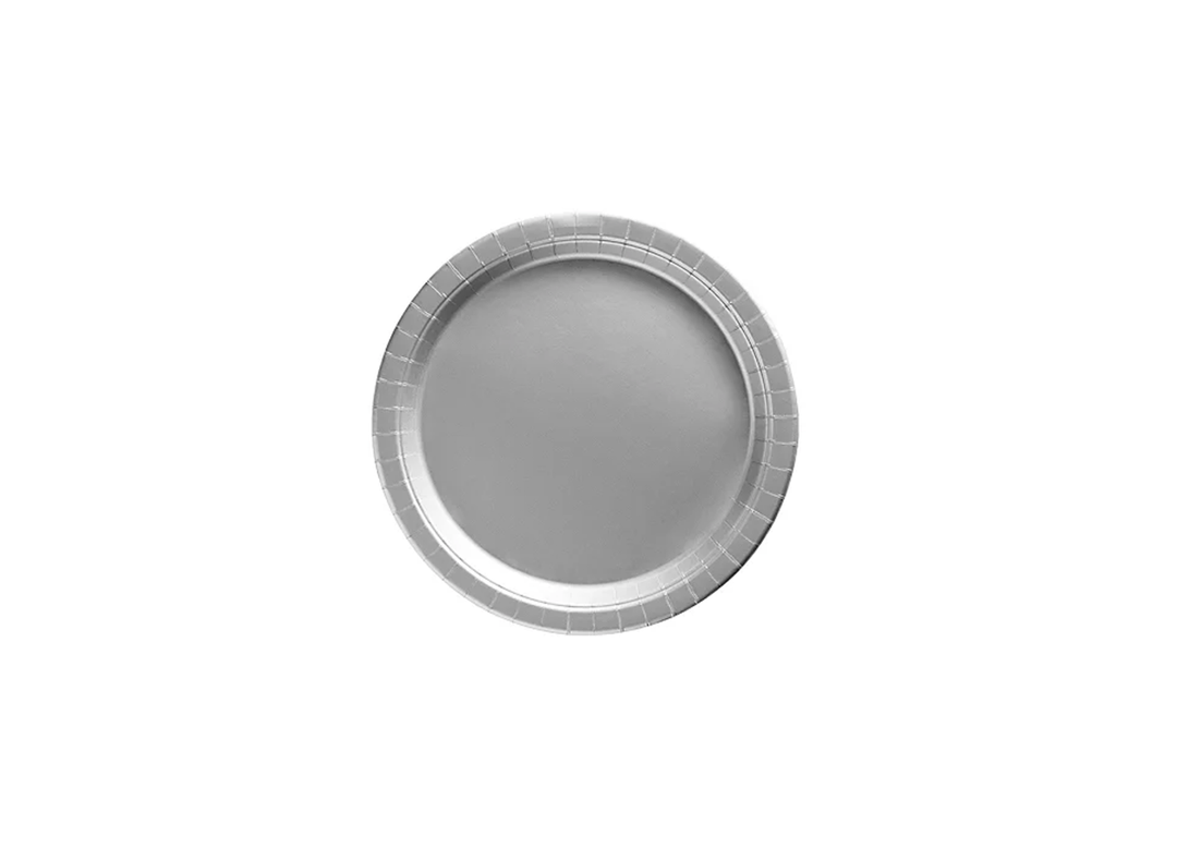 Silver Sturdy Paper Dessert Plates