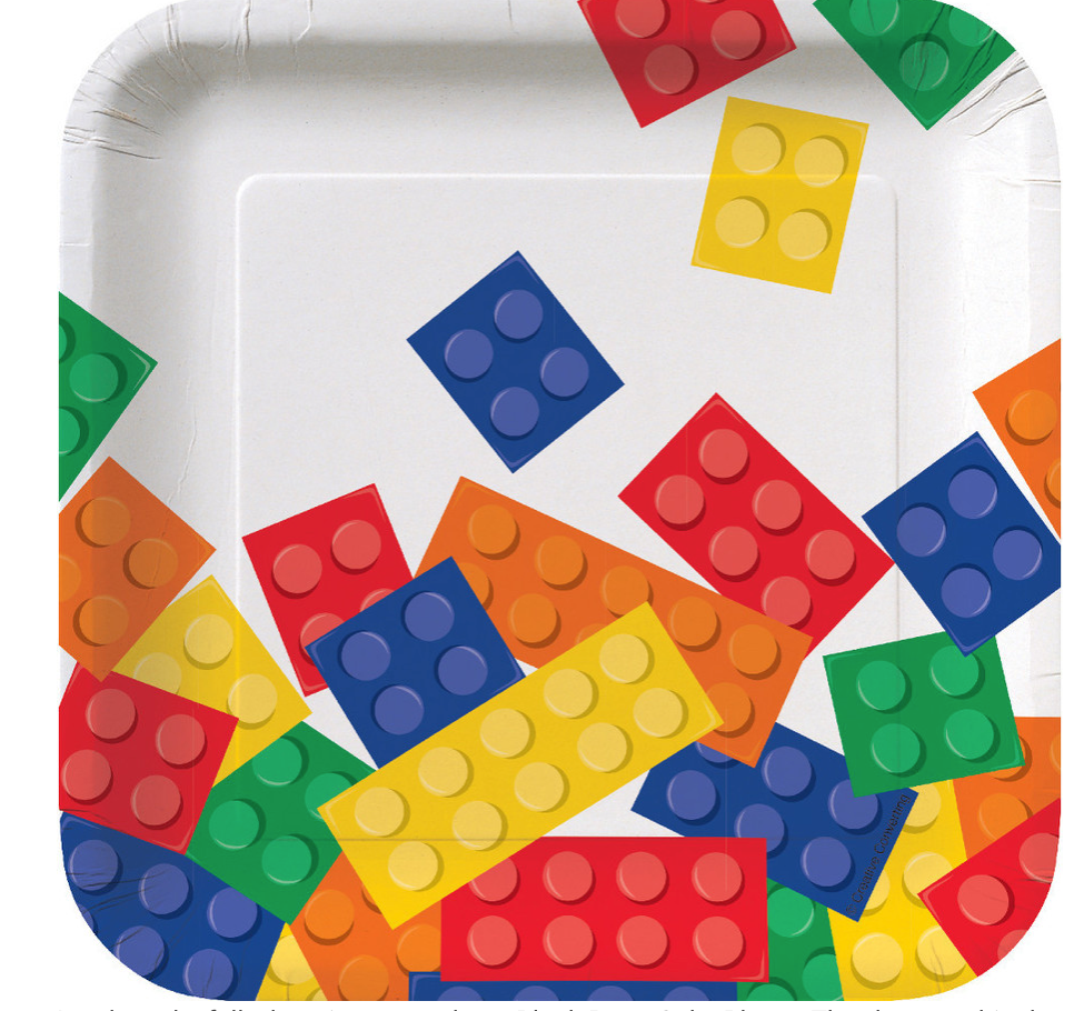 Lego Inspired Plates