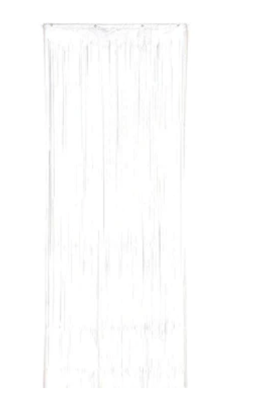 White Fringe Curtains Party Streamers Backdrop