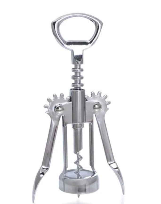 Silver Corkscrew with Cap Lifter