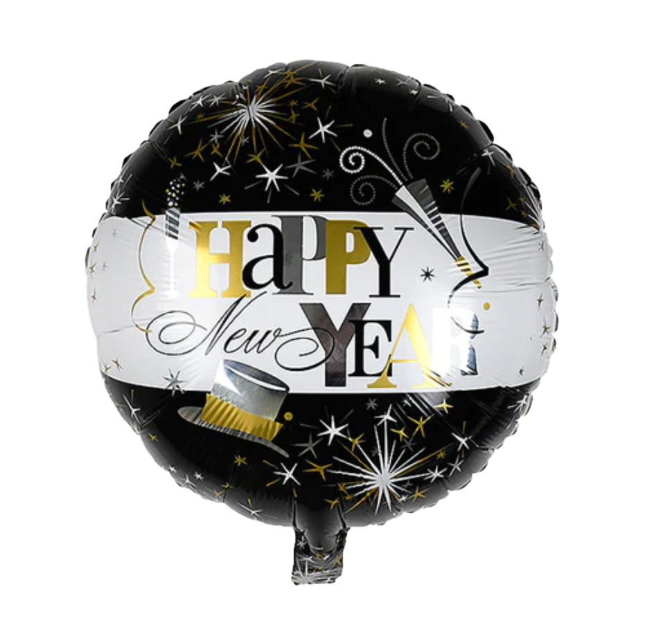 18" Round Happy New Year Balloon