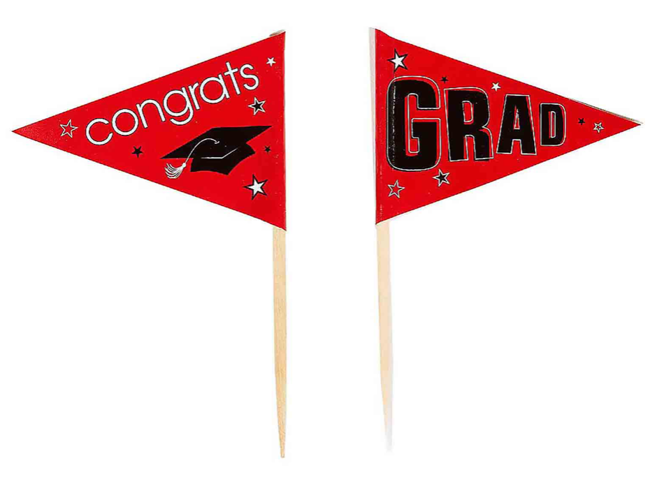 Red Pride Graduation Picks - 36 Count