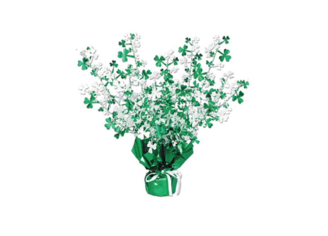 Green and Silver Shamrock Centerpiece