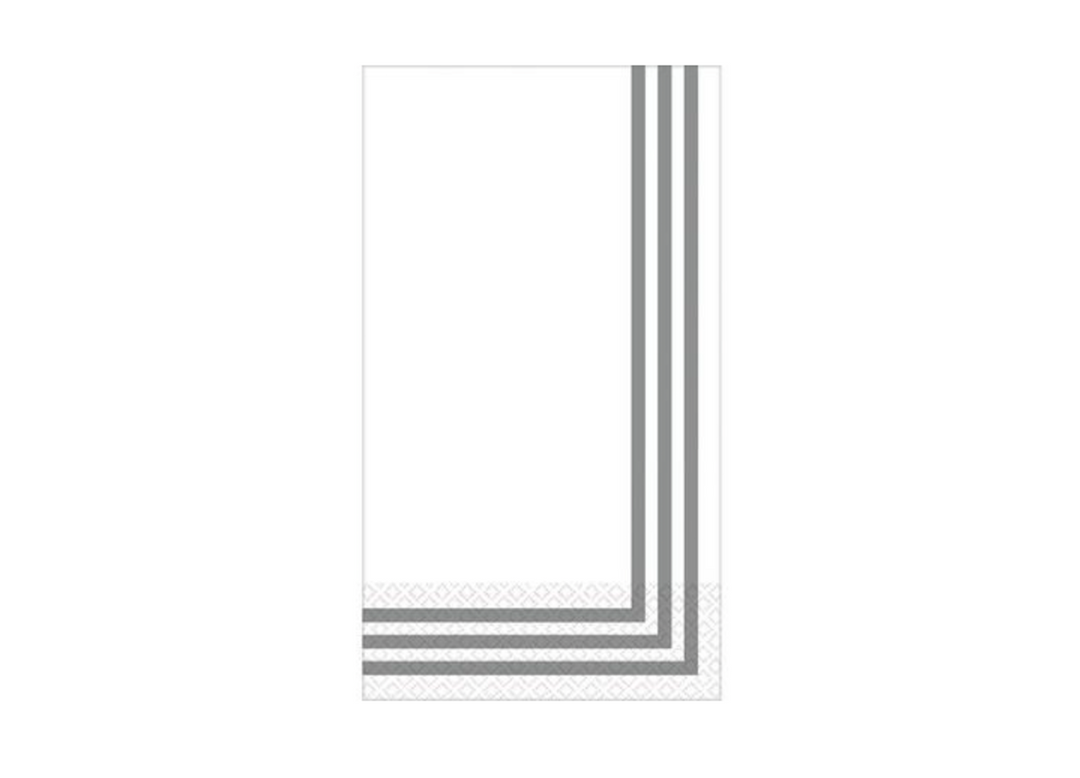 Silver Striped Guest Towels, 16ct