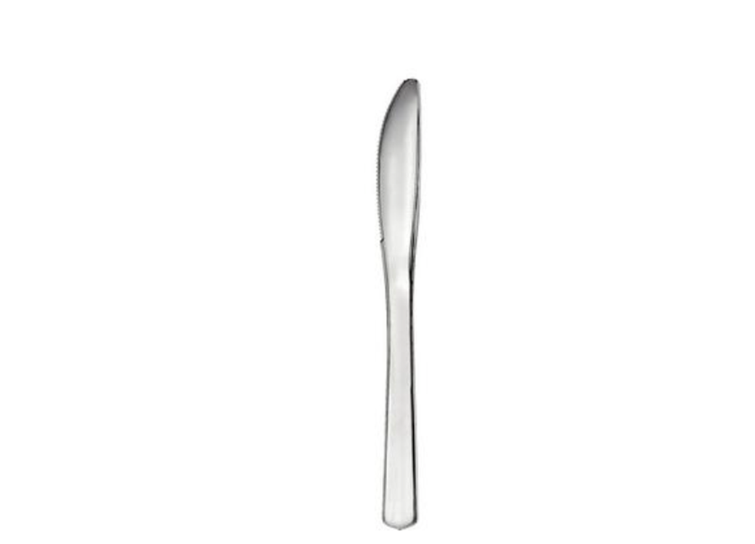 Silver Premium Plastic Knives