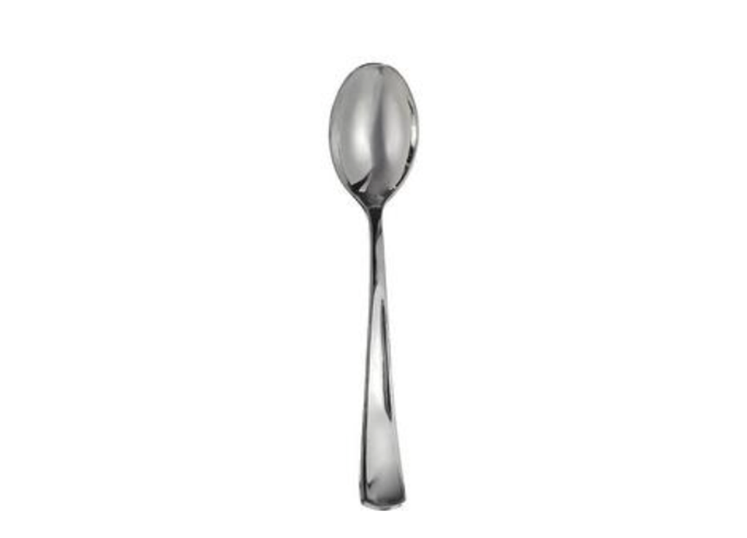 Silver Premium Plastic Spoons