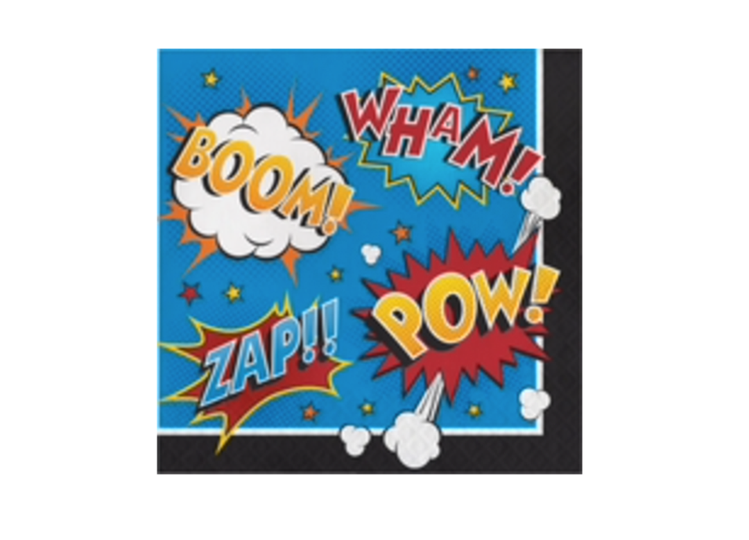 Superhero Blast Paper Luncheon Napkins, 5in, 16ct