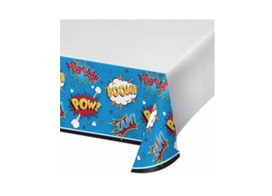 Superhero Blast Plastic Rectangle Table Cover, 1ct