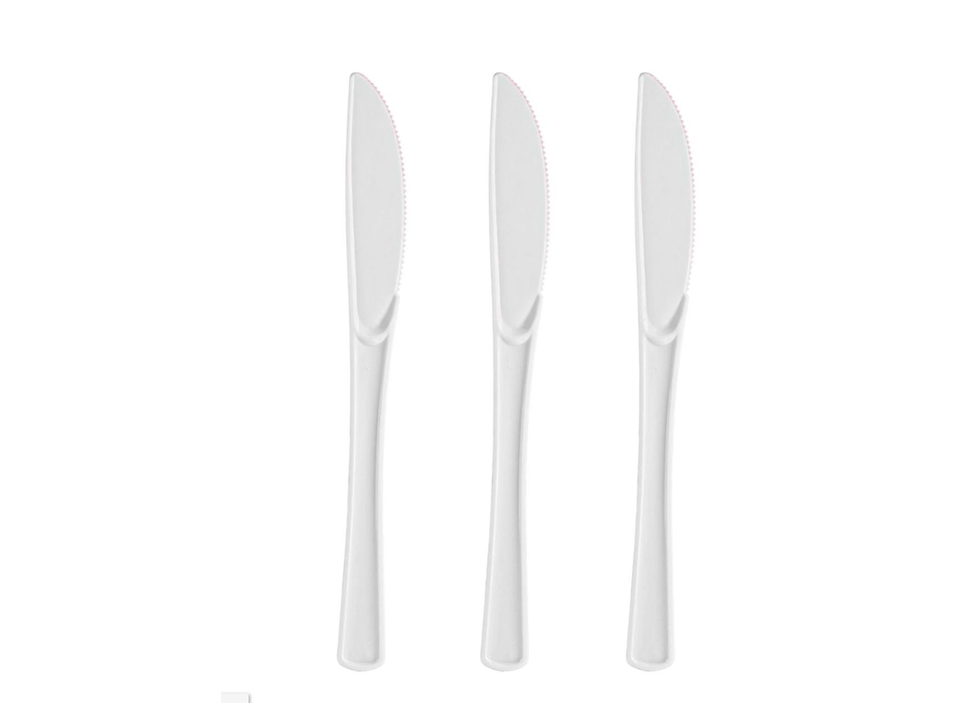 White Heavy - Duty Plastic Knives