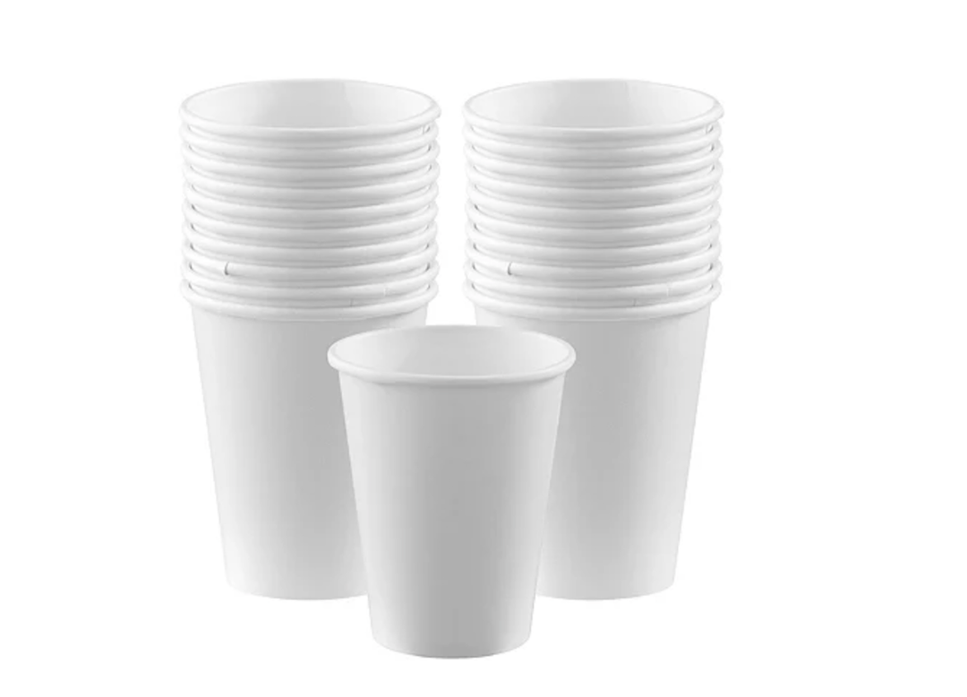 White Paper Hot Coffee Cups, 20ct