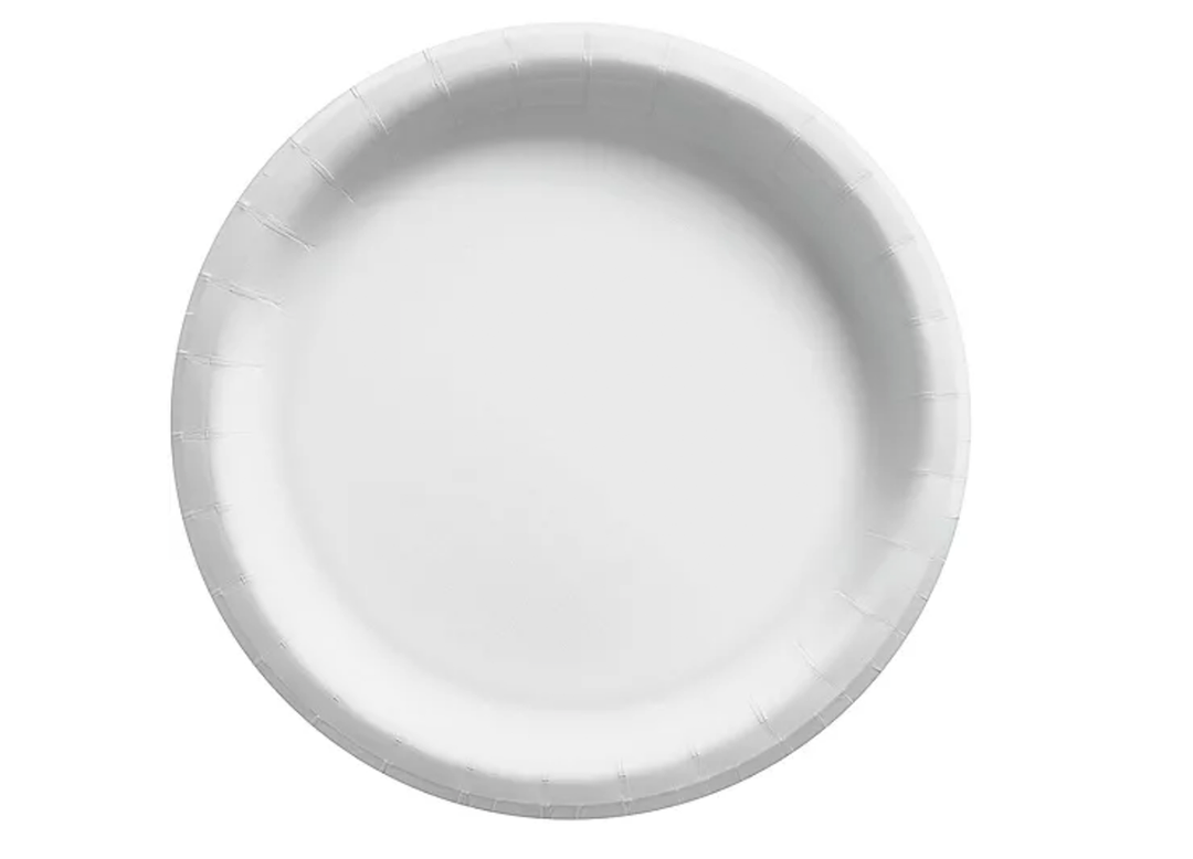 White Banquet Paper Plates