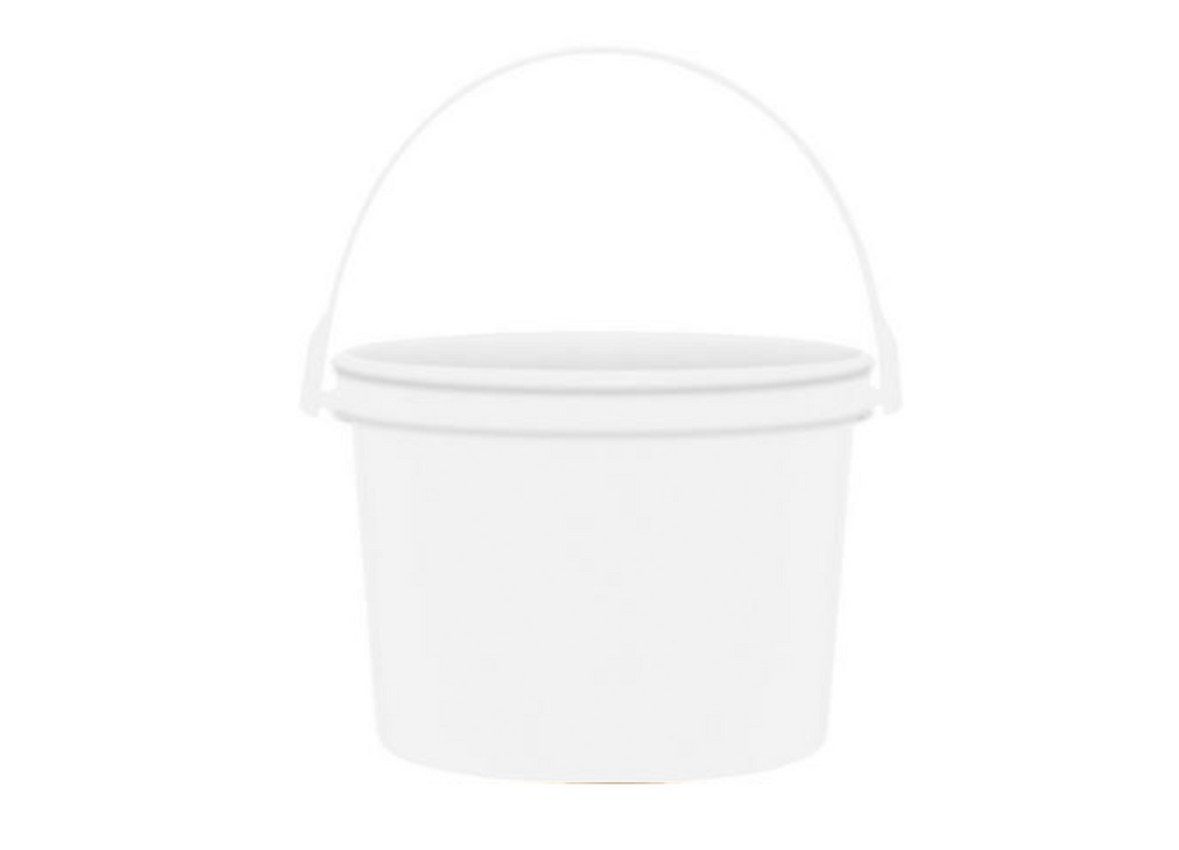 White Plastic Favor Bucket, 1ct