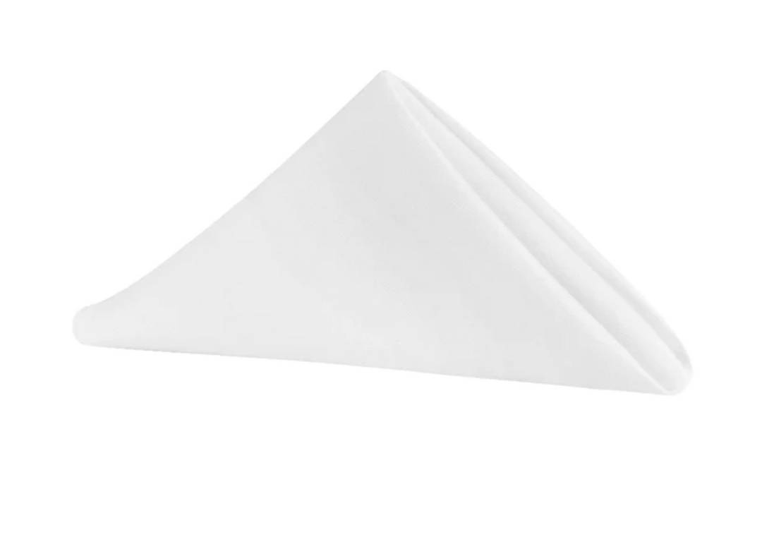 White Polyester Dinner Napkins