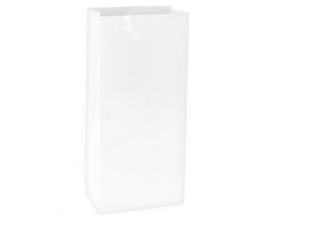White Paper Treat Bags, 1ct