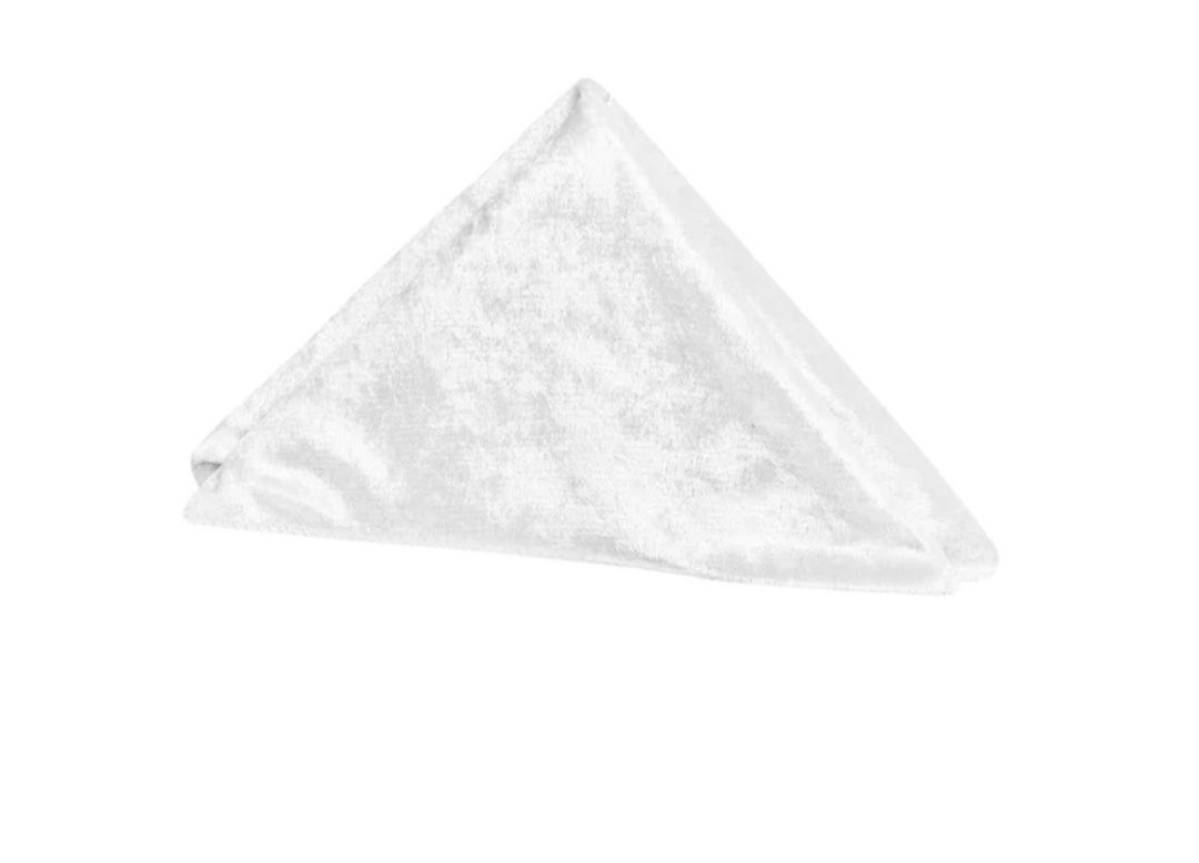 White Velvet Dinner Napkins