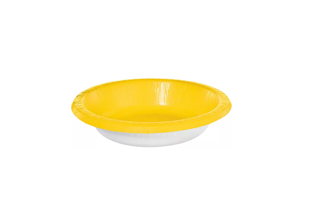 Yellow Paper Bowls, 20oz, 20ct