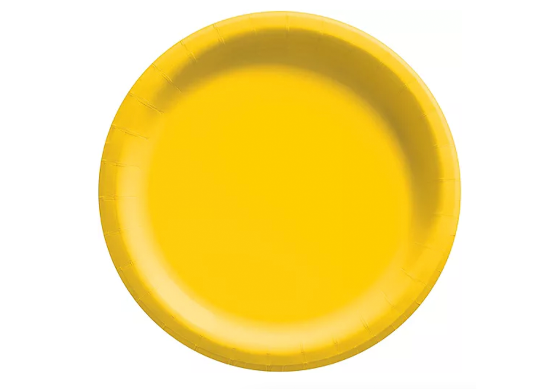 Yellow Banquet Paper Plates