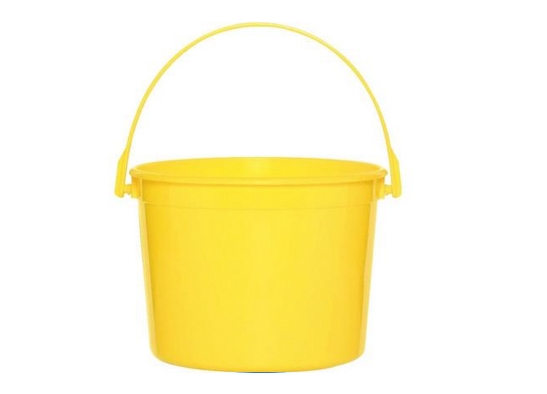 Yellow Plastic Favor Bucket, 1ct