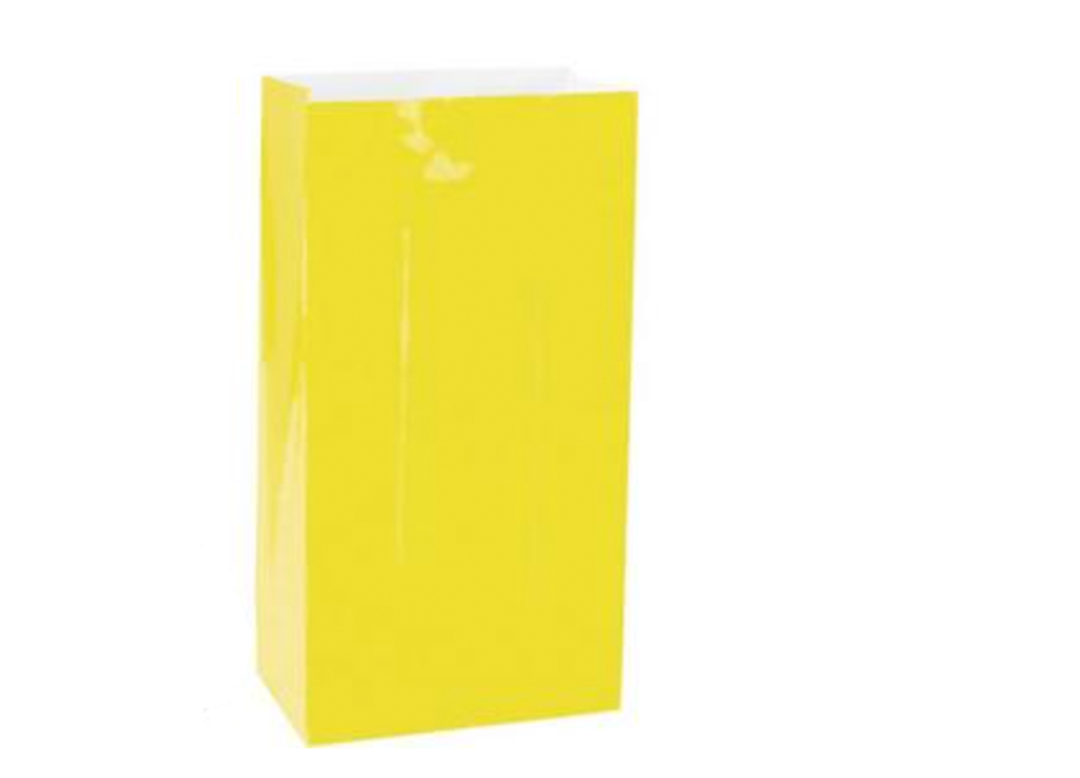 Yellow Paper Treat Bags, 10 ct