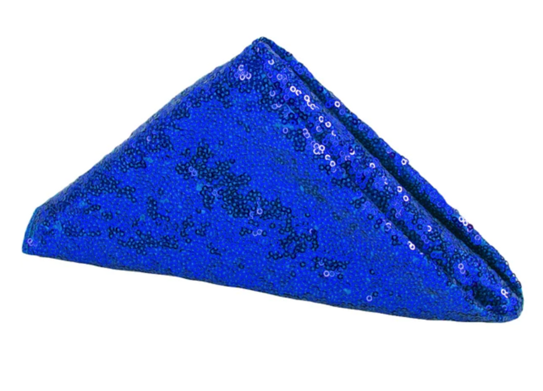 Royal Blue Sequin Dinner Napkins