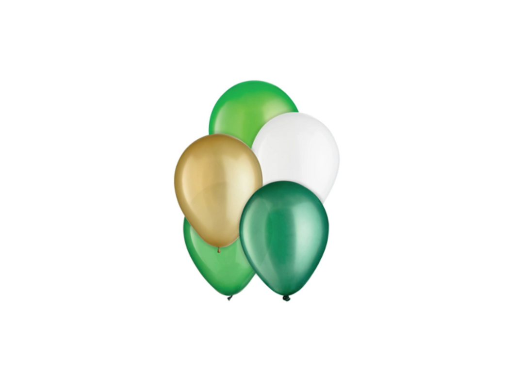 St Patrick's Day Colors 12-inch Latex Balloons 12ct