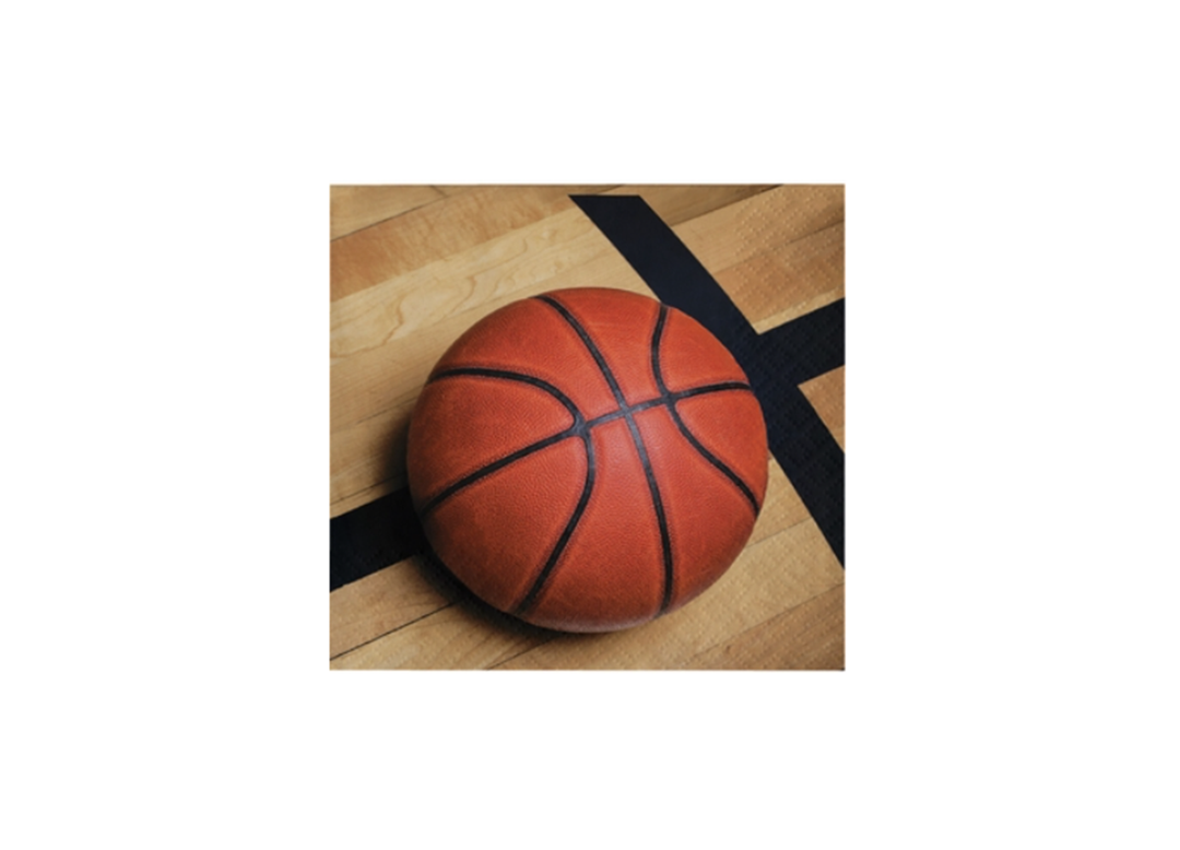 Basketball Beverage Napkins, 6.5in, 16ct