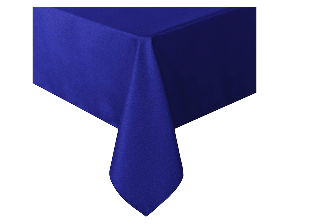 Rectangular Blue Polyester Cloth Table Cover