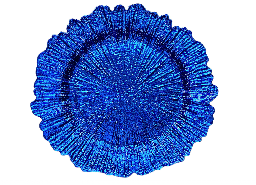 Blue Inspired Reef Acrylic Charger Plate 1ct