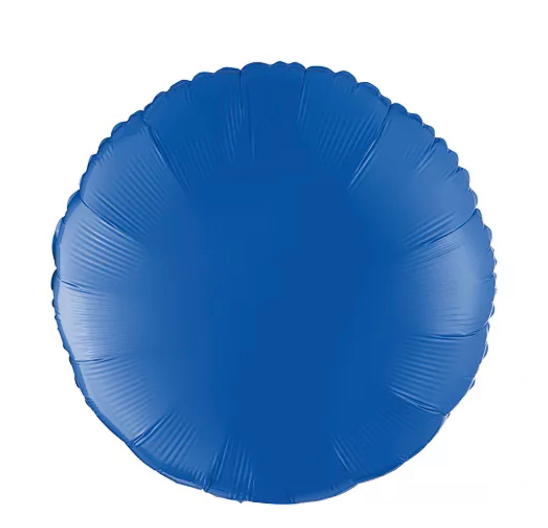 18" Metallic Blue Circle Foil Balloon (1 COUNT)