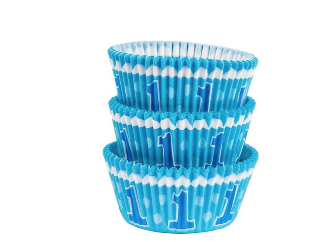 Boy 1st Birthday Baking Cups