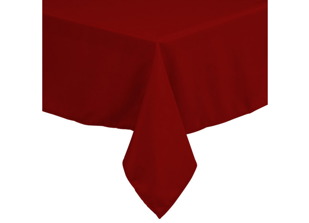 Rectangular Dark Red Polyester Cloth Table Cover