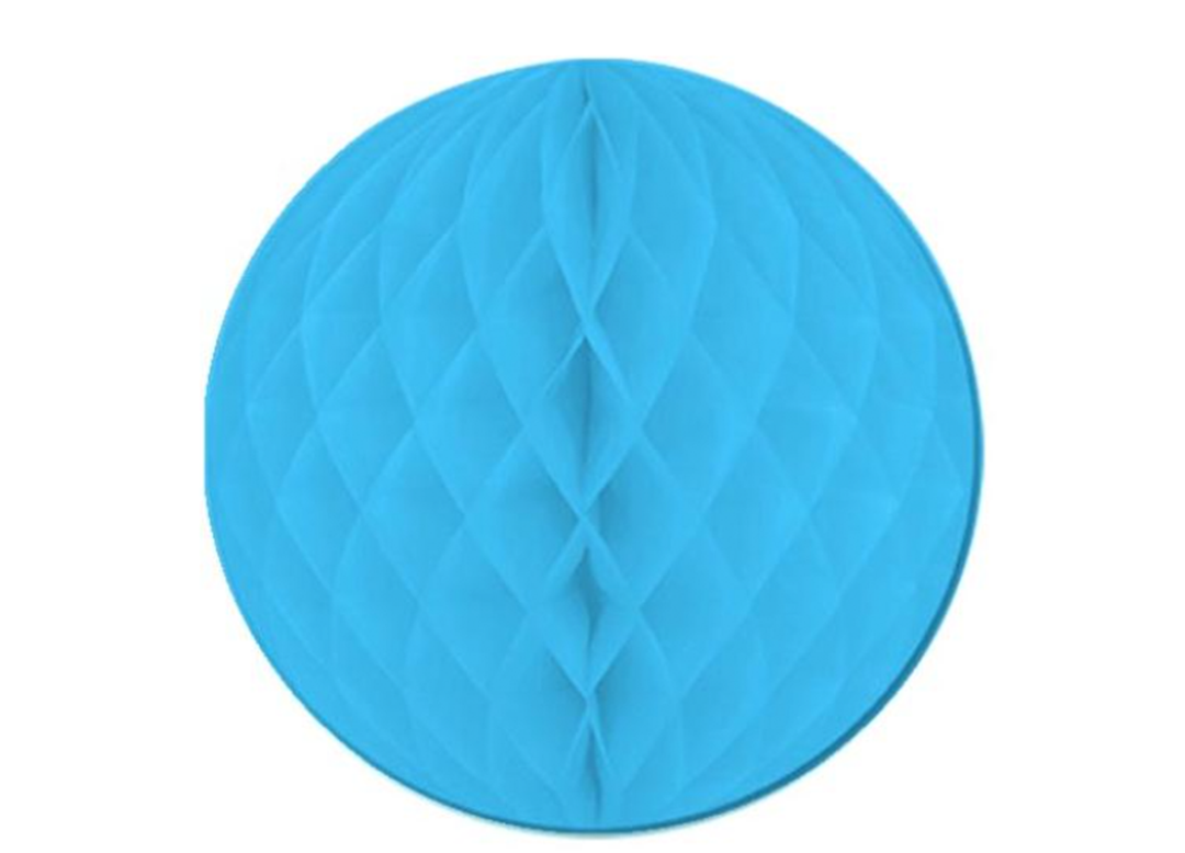 Turquoise Paper Honeycomb Hanging Decoration, 3ct
