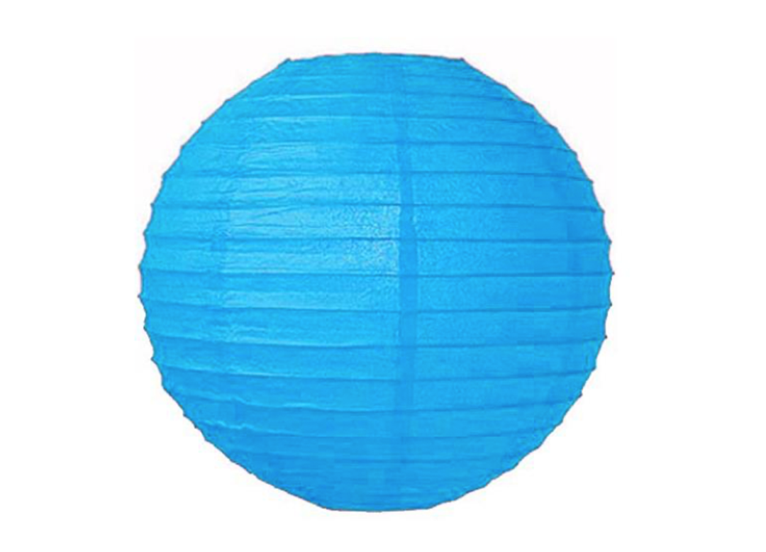 Turquoise Paper Lanterns 3ct