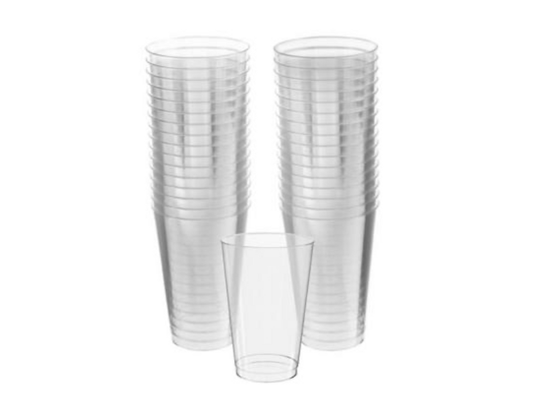 Transparent Plastic Tumblers, 14oz, 32ct