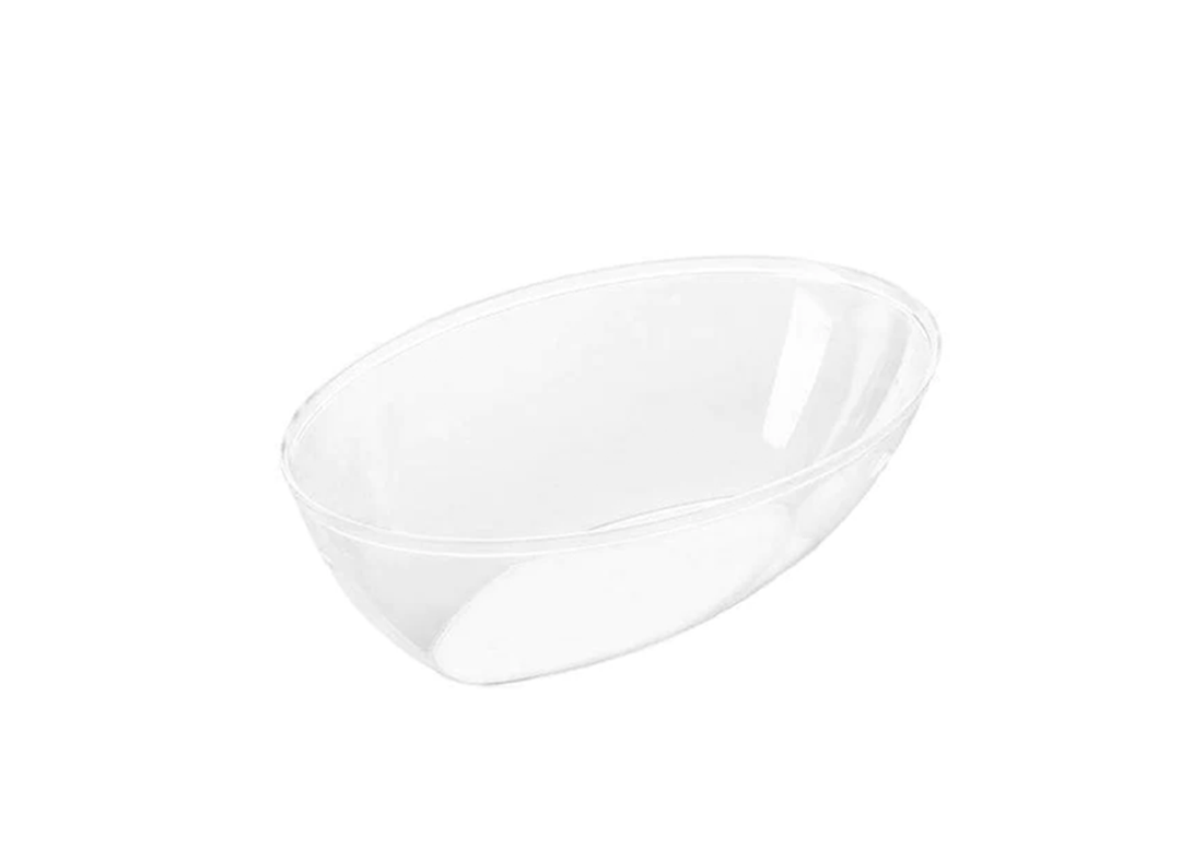 Clear Oval Plastic Serving Bowls, 1ct