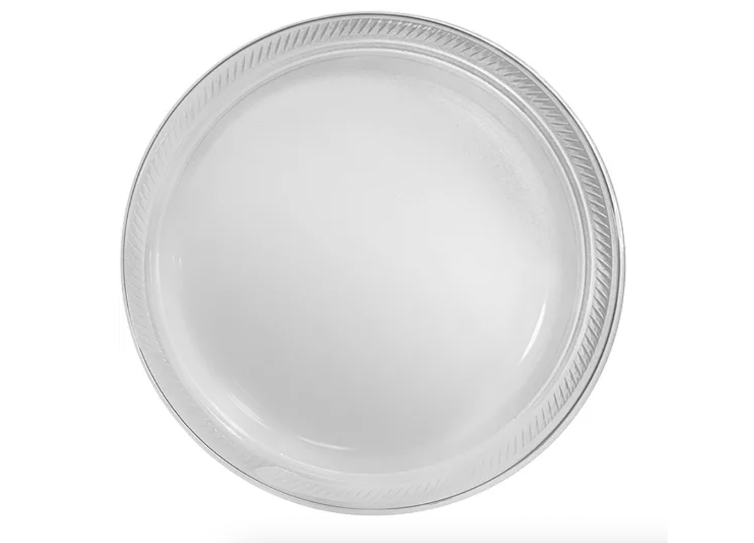 Clear Dinner Plastic Plates 10.25in
